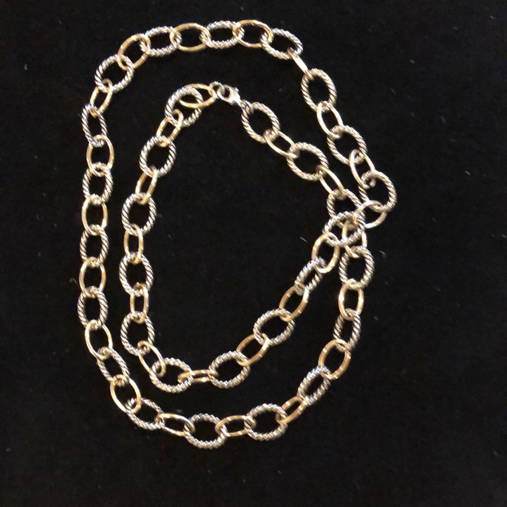 Gold and silver tone necklace/ or wrap bracelet